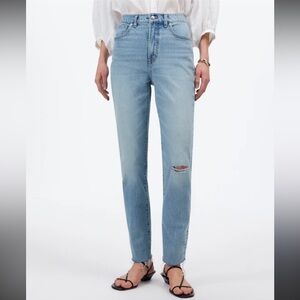 Madewell The Perfect Vintage Jean Size 28 Raw Hem Cropped 25” Inseam High Rise